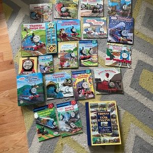 20 Thomas the train books and 9 dvds
